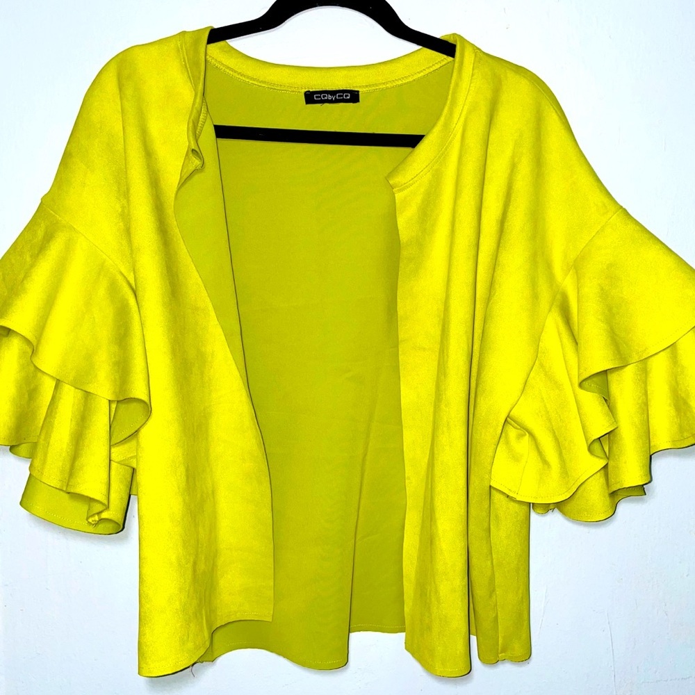 CQ by CQ Neon Green Cardigan Size M